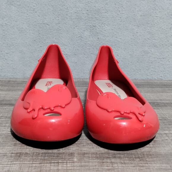 Melissa + Sebastian ErraZuriz Yelly Flats Womens 8 US Red Melting Hearts RARE - Picture 6 of 14